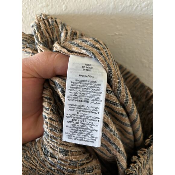 Boden Brown and Black Striped Wide Leg Pants - Picture 4 of 4